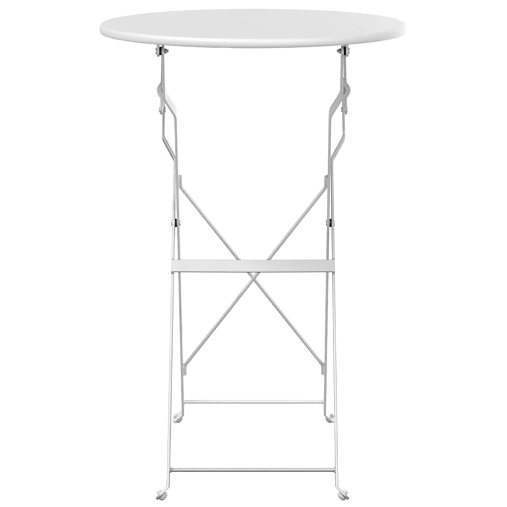 Bistrobord Hvid Ø 50 x 71 cm Pulverlakeret stål