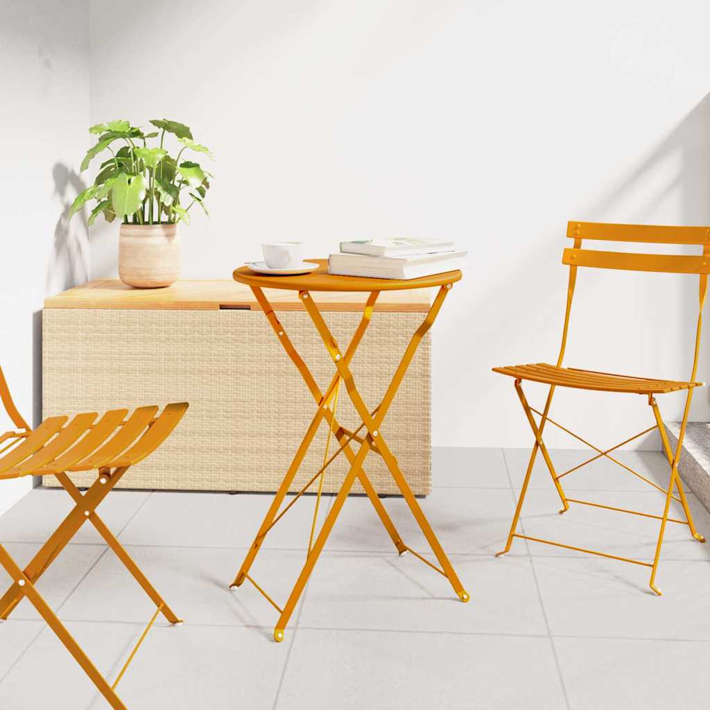 Bistrobord Sennepsgul Ø 50 x 71 cm Pulverlakeret stål