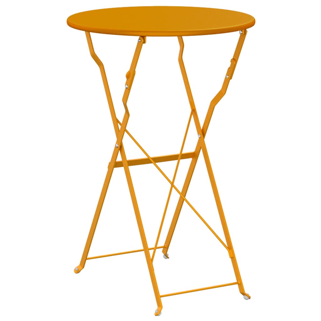 Bistrobord Sennepsgul Ø 50 x 71 cm Pulverlakeret stål