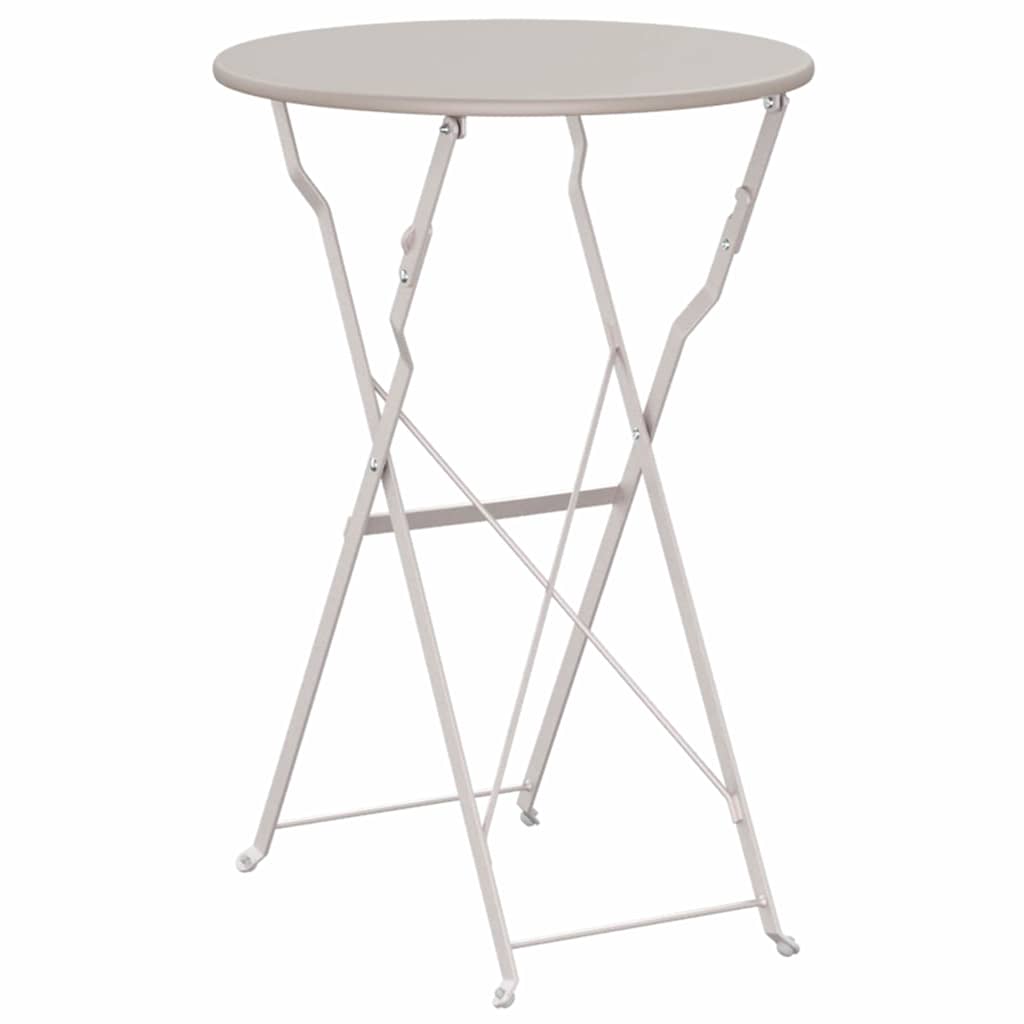 Bistrobord Beige Ø 50 x 71 cm Pulverlakeret stål