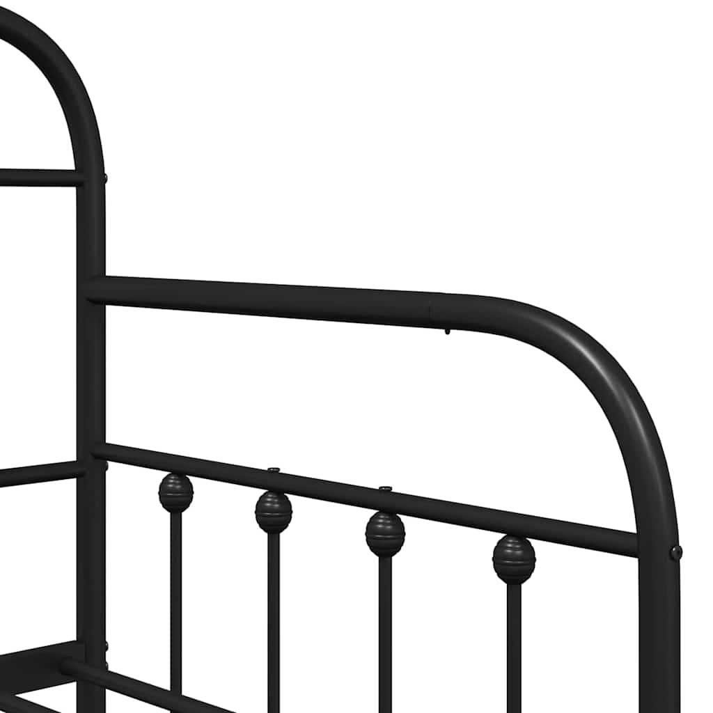 Dagsengramme Sort 75 x 190 cm Pulverlakeret stål