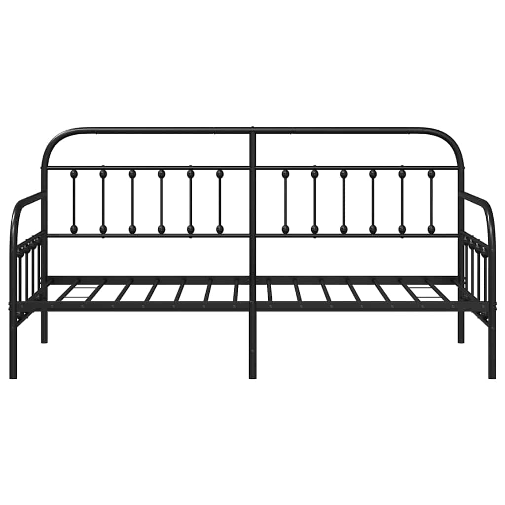 Dagsengramme Sort 75 x 190 cm Pulverlakeret stål