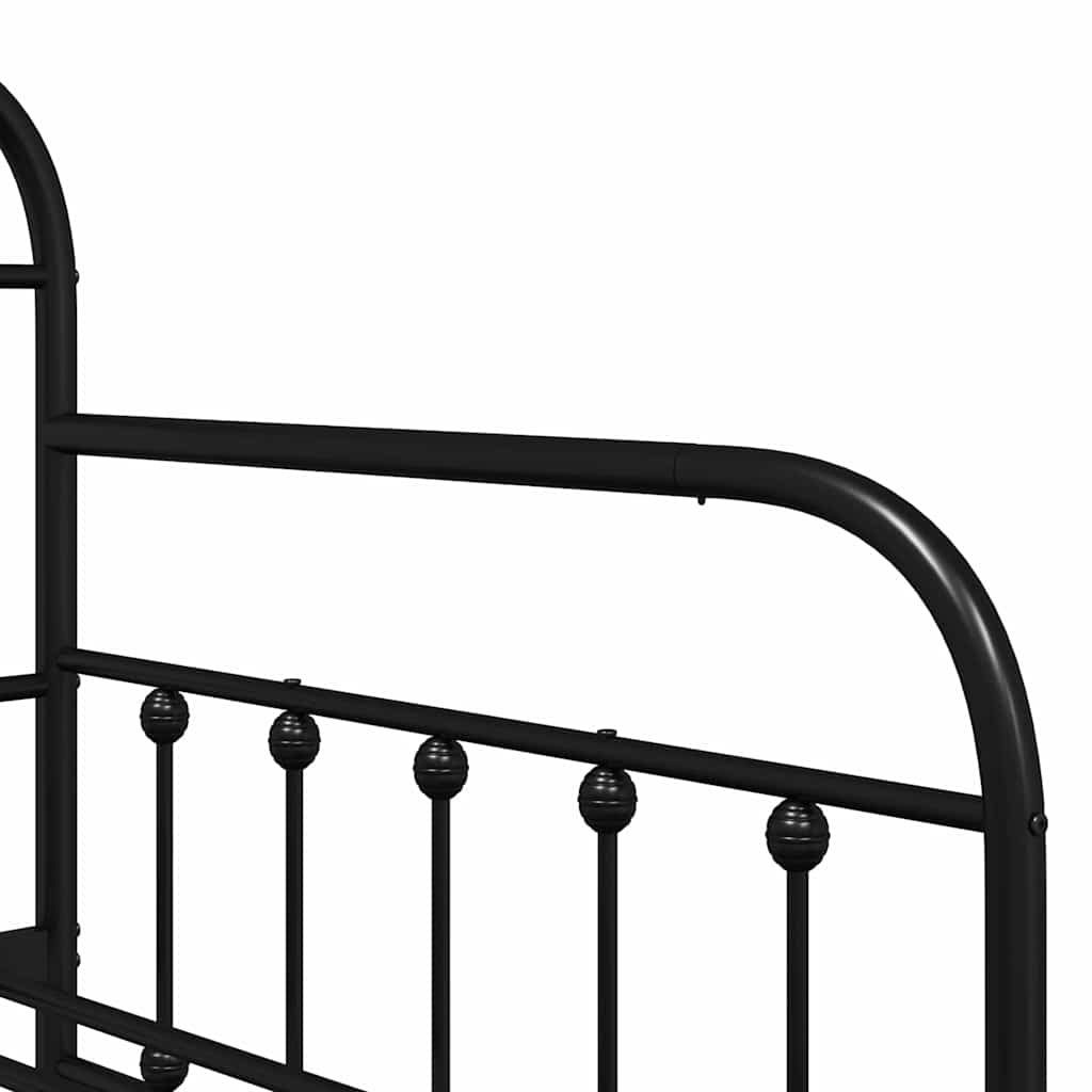 Dagsengramme Sort 90 x 200 cm Pulverlakeret stål