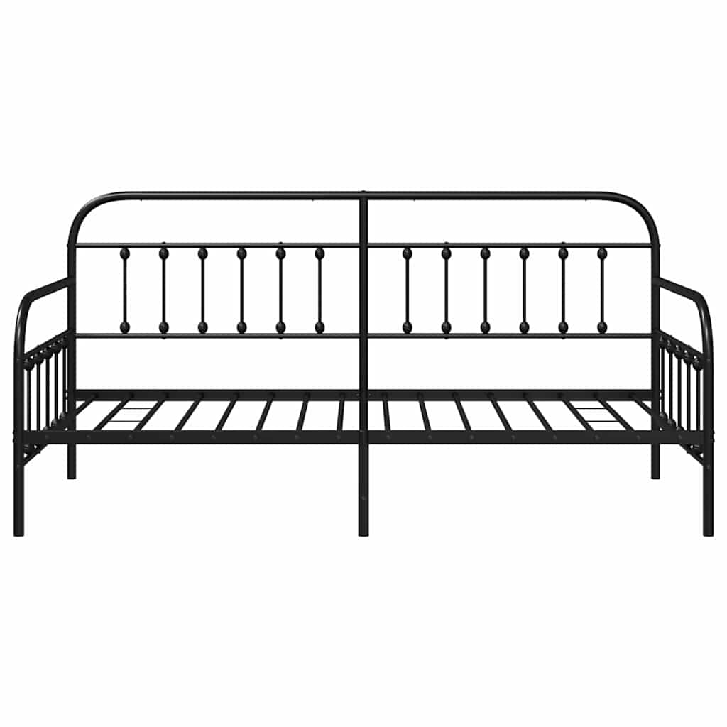 Dagsengramme Sort 90 x 200 cm Pulverlakeret stål