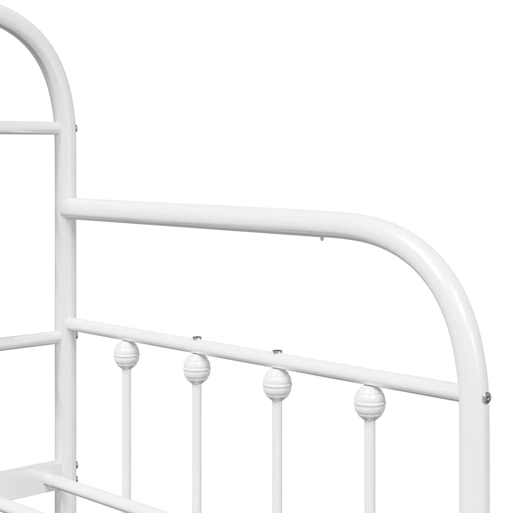 Dagsengramme Hvid 80 x 200 cm Pulverlakeret stål