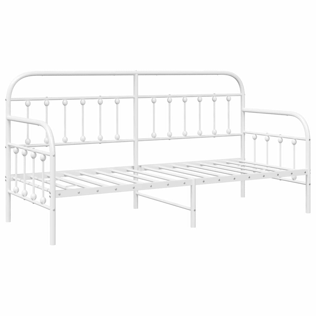 Dagsengramme Hvid 80 x 200 cm Pulverlakeret stål