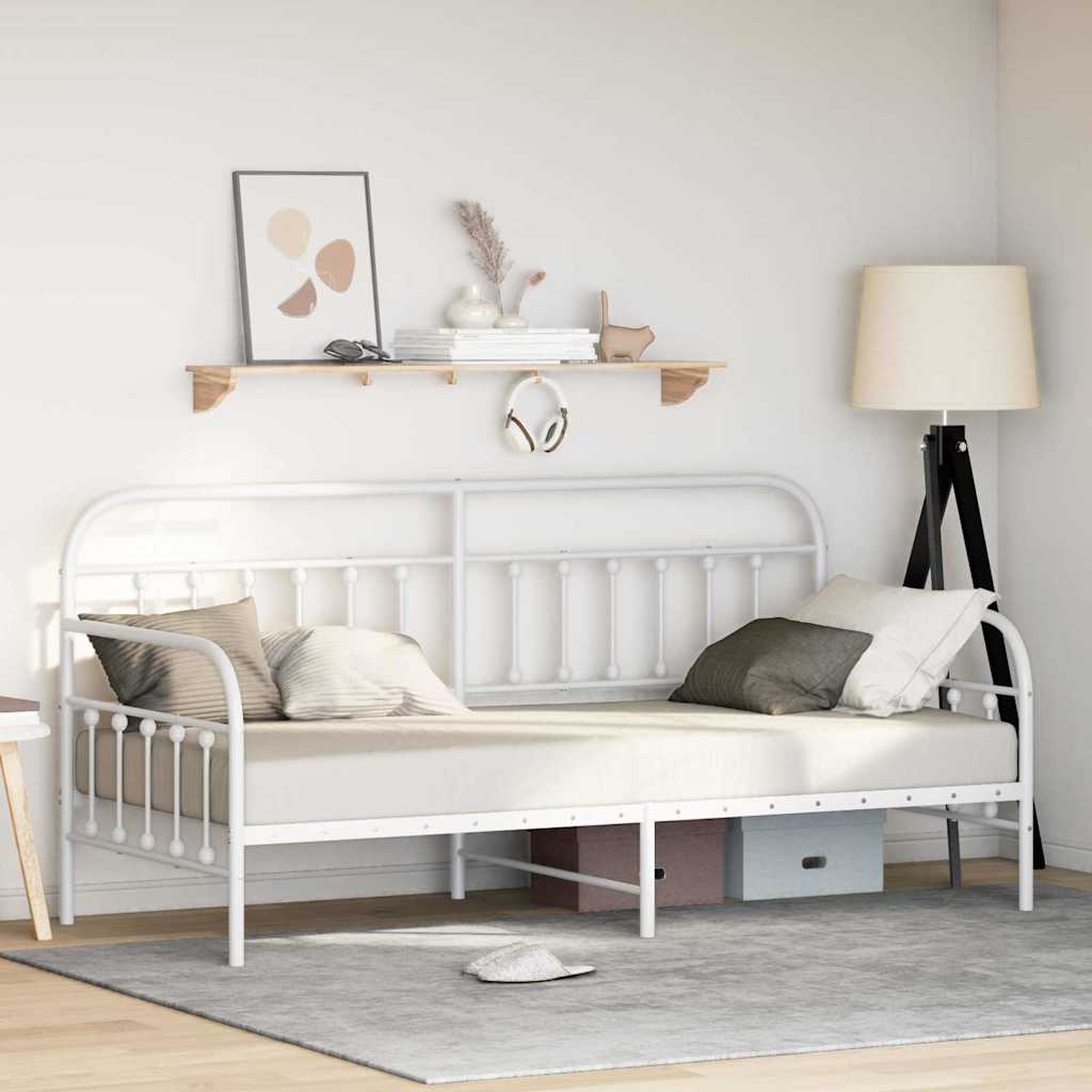 Dagsengramme Hvid 100 x 200 cm Pulverlakeret stål