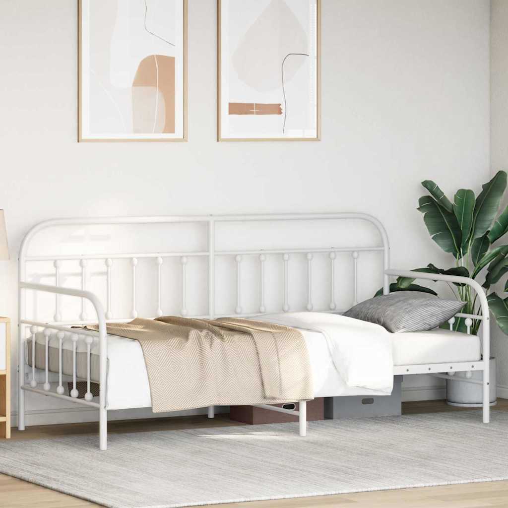 Dagsengramme Hvid 107 x 203 cm Pulverlakeret stål
