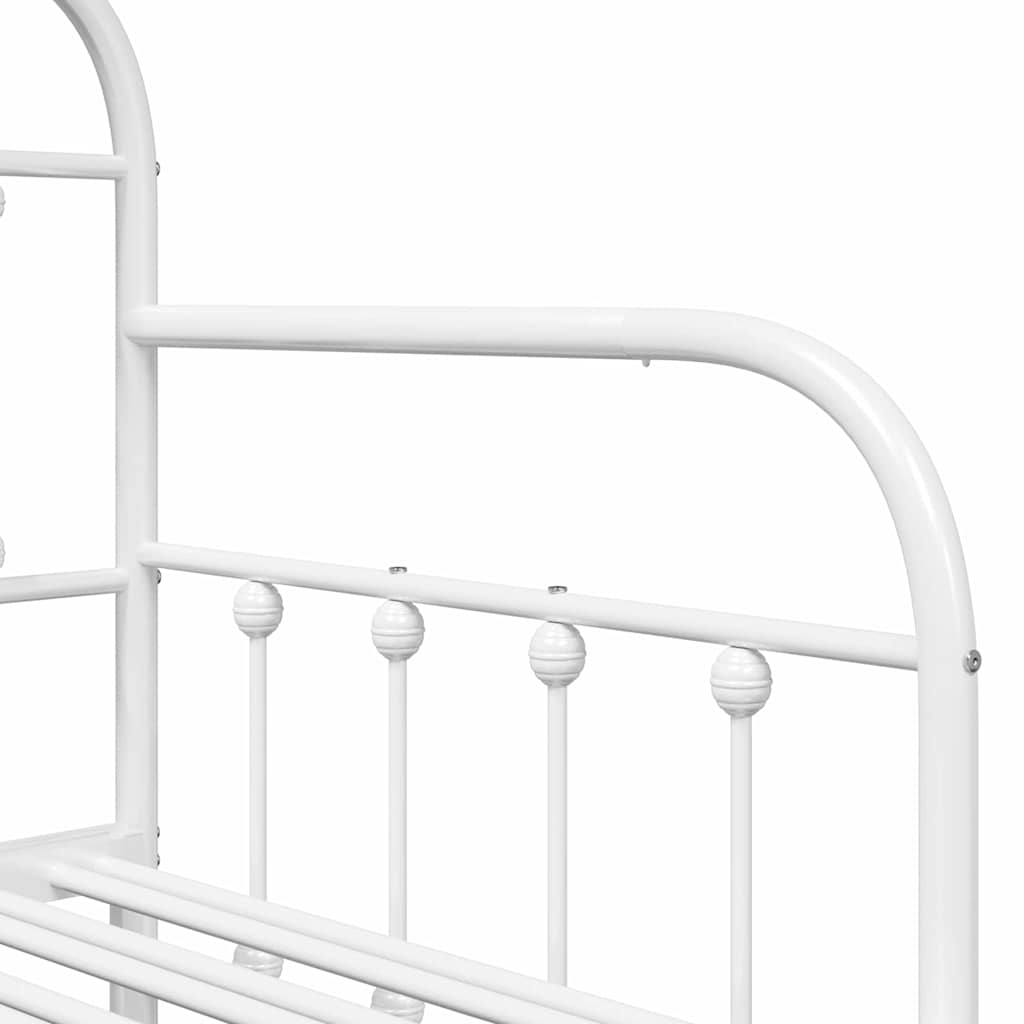 Dagsengramme Hvid 75 x 190 cm Pulverlakeret stål