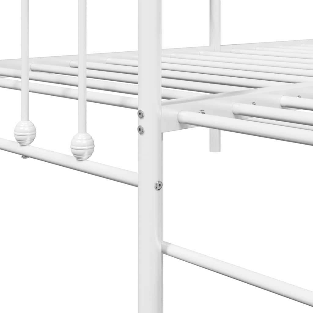Dagsengramme Hvid 75 x 190 cm Pulverlakeret stål