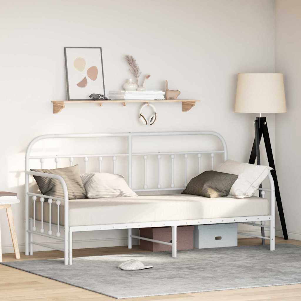 Dagsengramme Hvid 75 x 190 cm Pulverlakeret stål