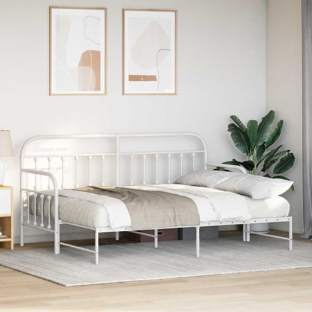 Dagsengramme Hvid 75 x 190 cm Pulverlakeret stål