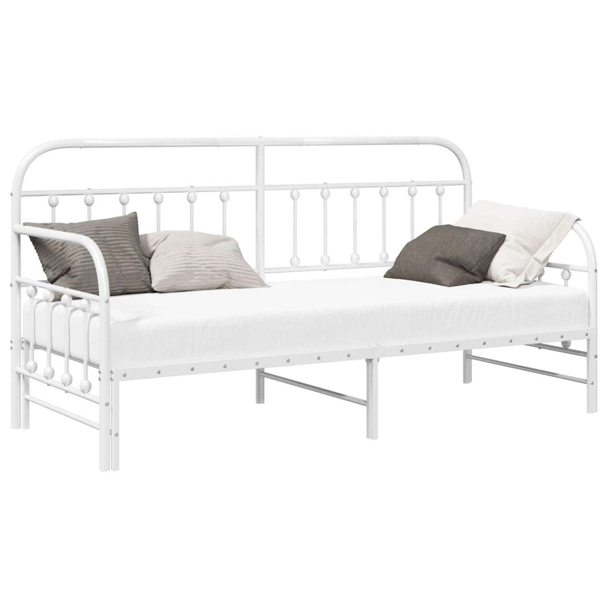 Dagsengramme Hvid 75 x 190 cm Pulverlakeret stål