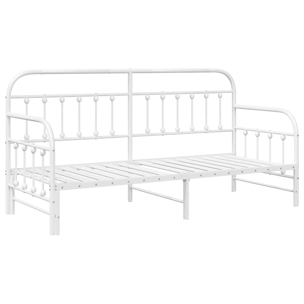 Dagsengramme Hvid 75 x 190 cm Pulverlakeret stål