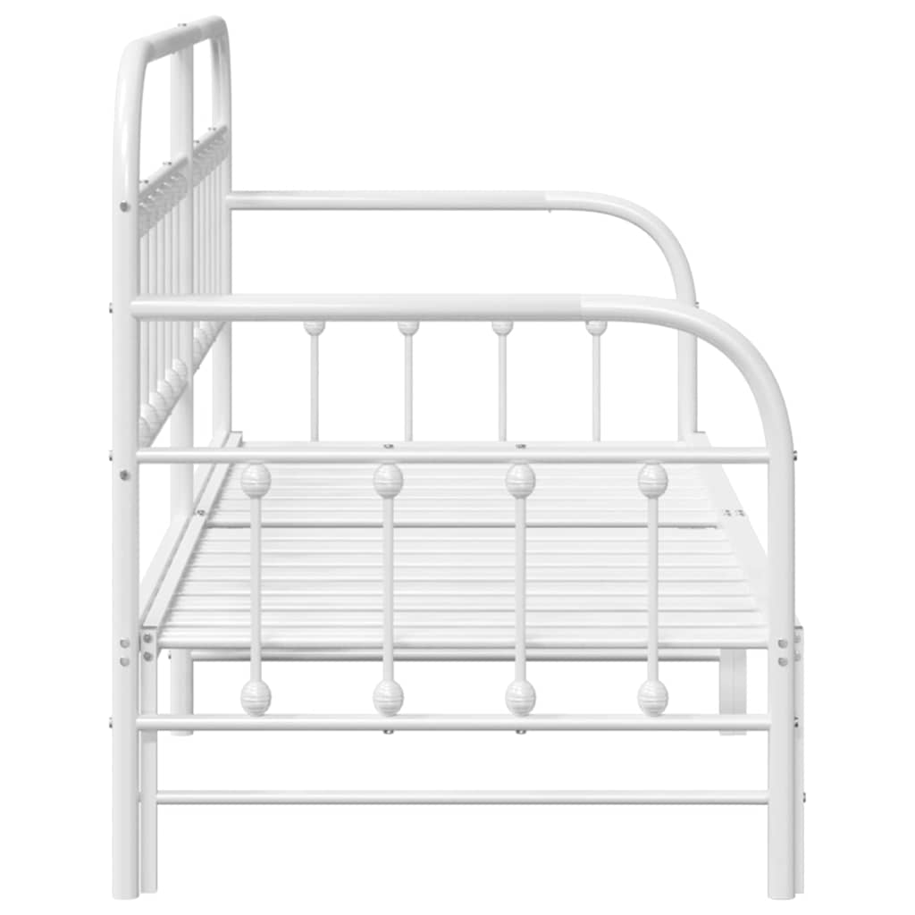 Dagsengramme Hvid 75 x 190 cm Pulverlakeret stål