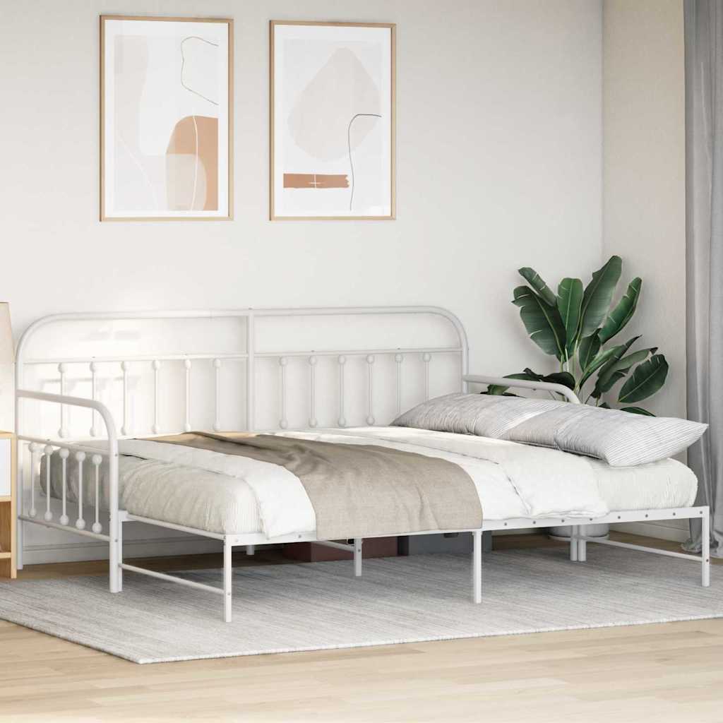 Dagsengramme Hvid 90 x 190 cm Pulverlakeret stål