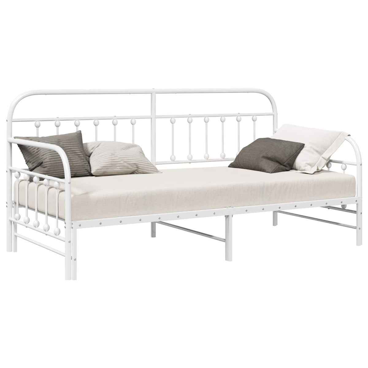 Dagsengramme Hvid 90 x 190 cm Pulverlakeret stål