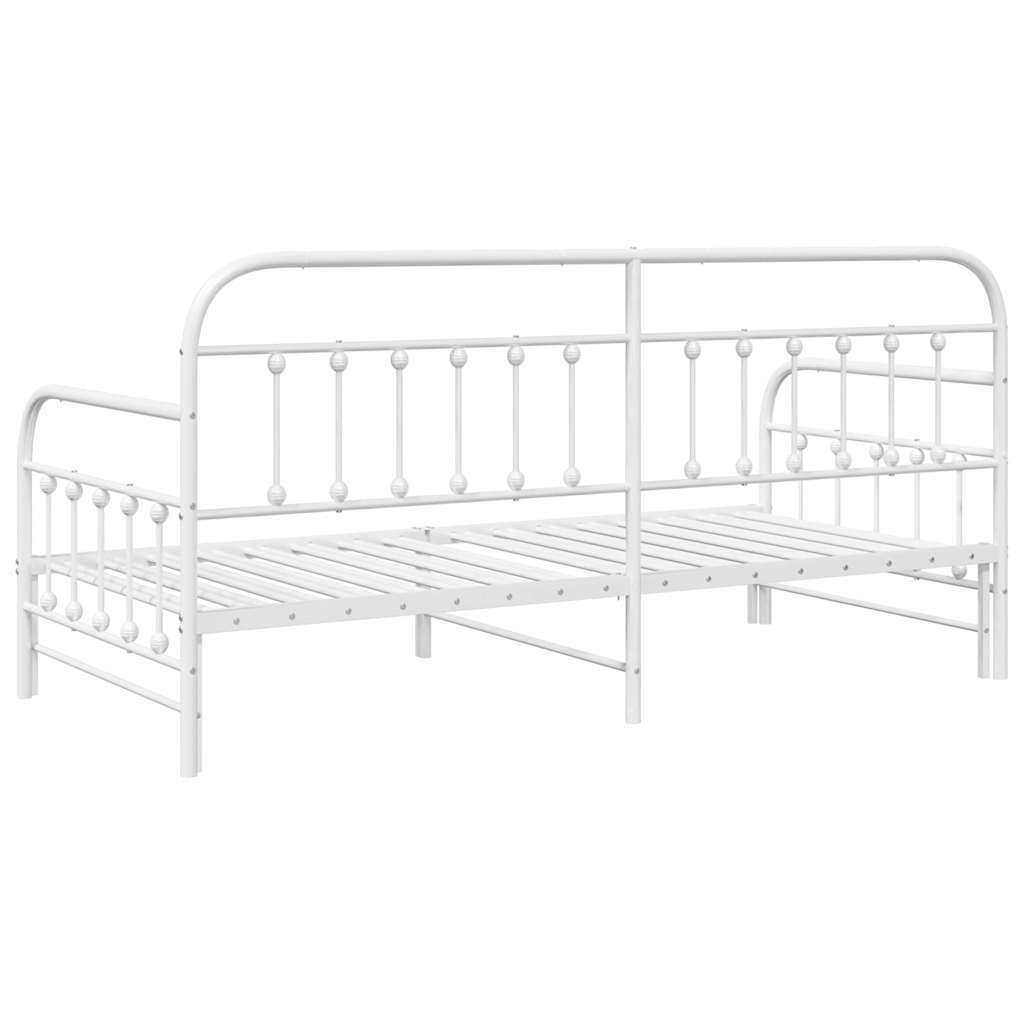 Dagsengramme Hvid 90 x 190 cm Pulverlakeret stål