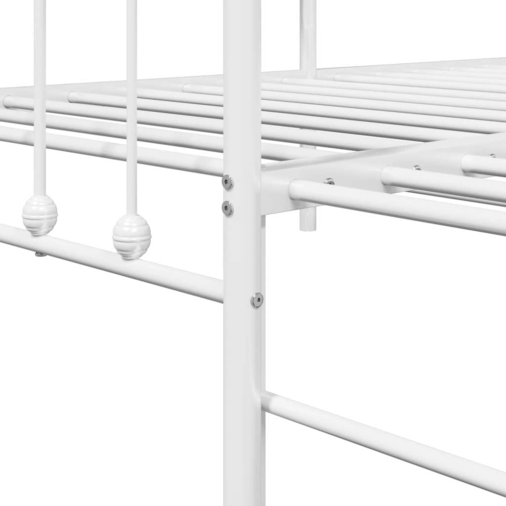 Dagsengramme Hvid 90 x 200 cm Pulverlakeret stål