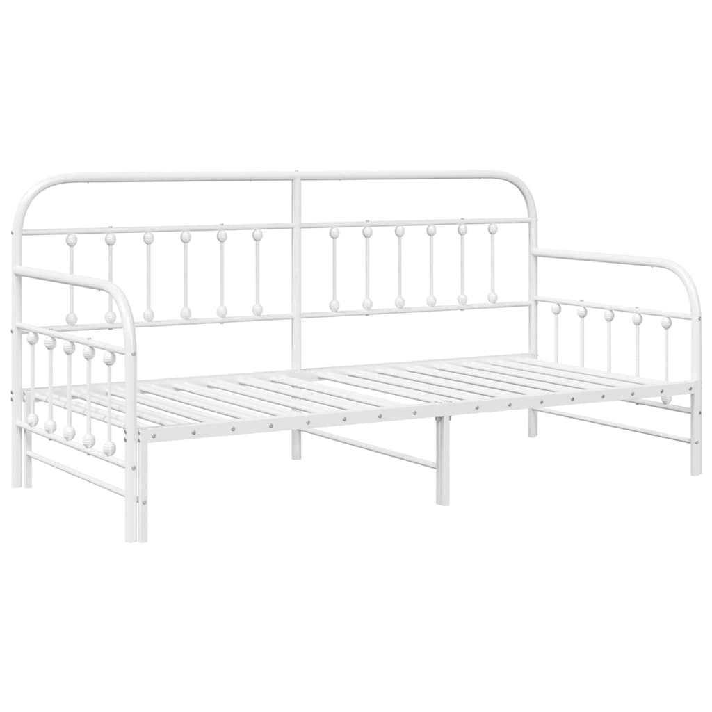 Dagsengramme Hvid 90 x 200 cm Pulverlakeret stål