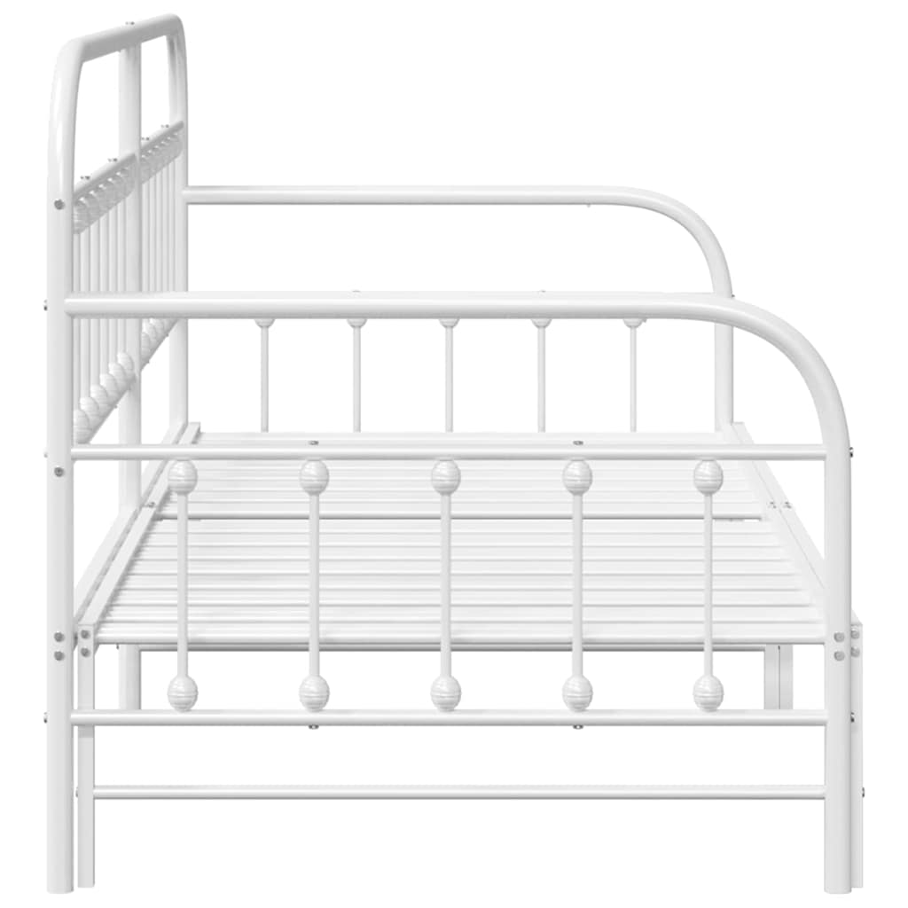 Dagsengramme Hvid 107 x 203 cm Pulverlakeret stål