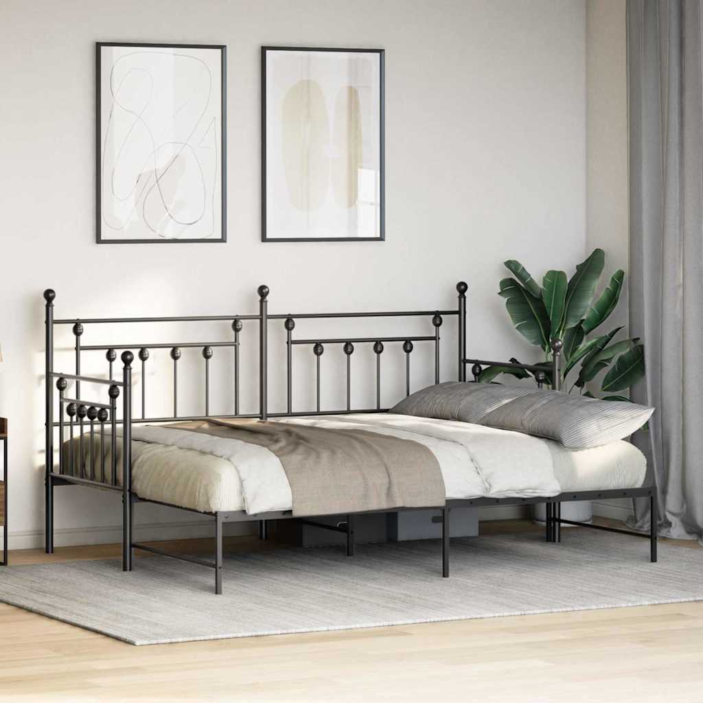 Dagsengramme Sort 75 x 190 cm Stål
