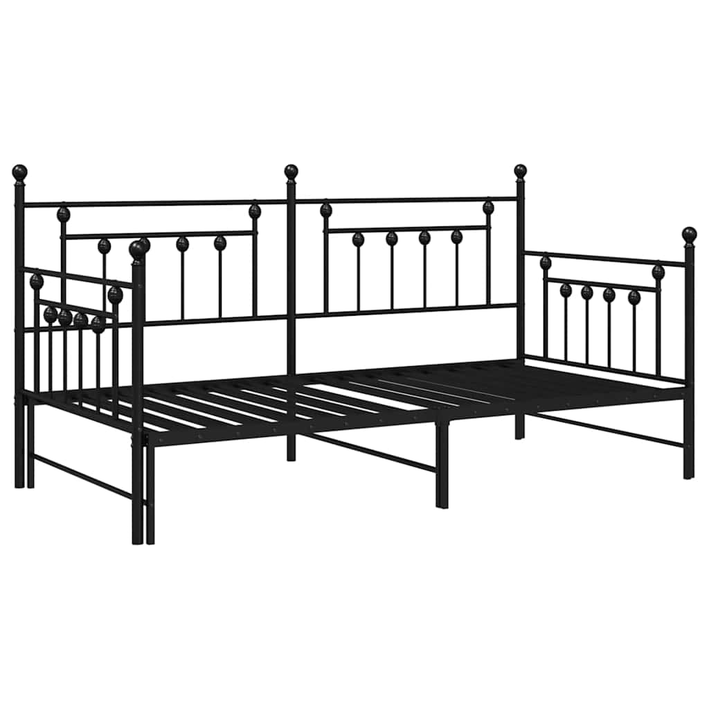 Dagsengramme Sort 90 x 200 cm Stål