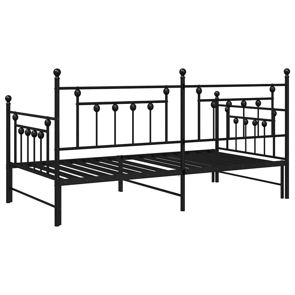 Dagsengramme Sort 90 x 200 cm Stål