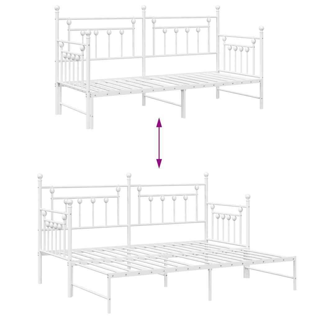 Dagsengramme Hvid 75 x 190 cm Stål