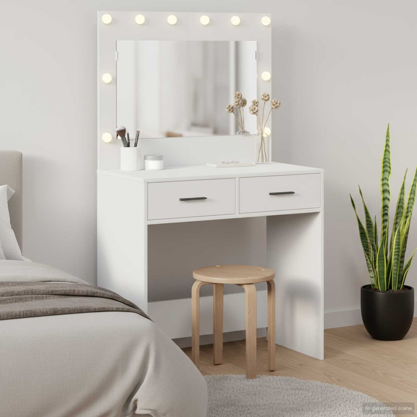 Klædeskab Hvid 78,5 x 41 x 135 cm Konstrueret træ