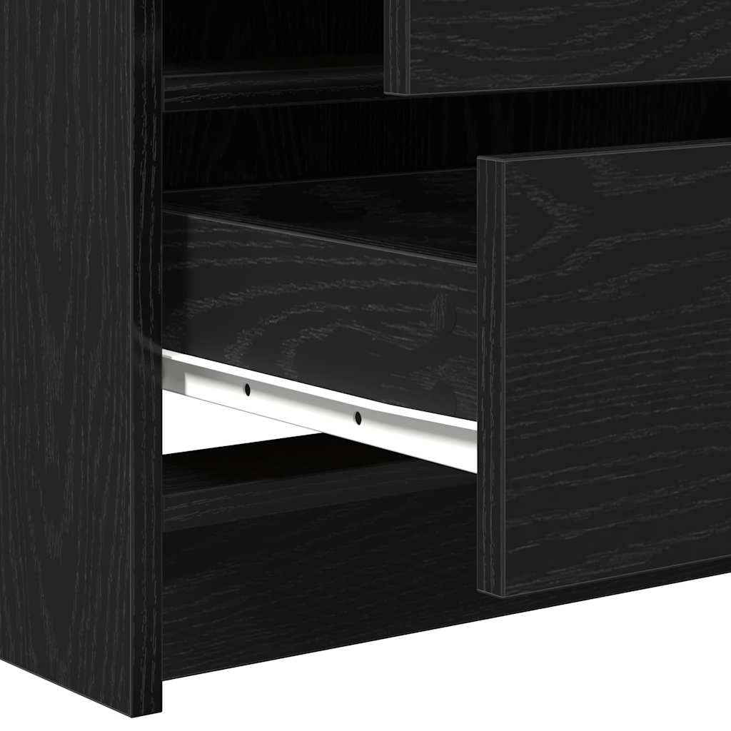 Klædeskab Sort eg 78,5 x 41 x 135 cm Konstrueret træ