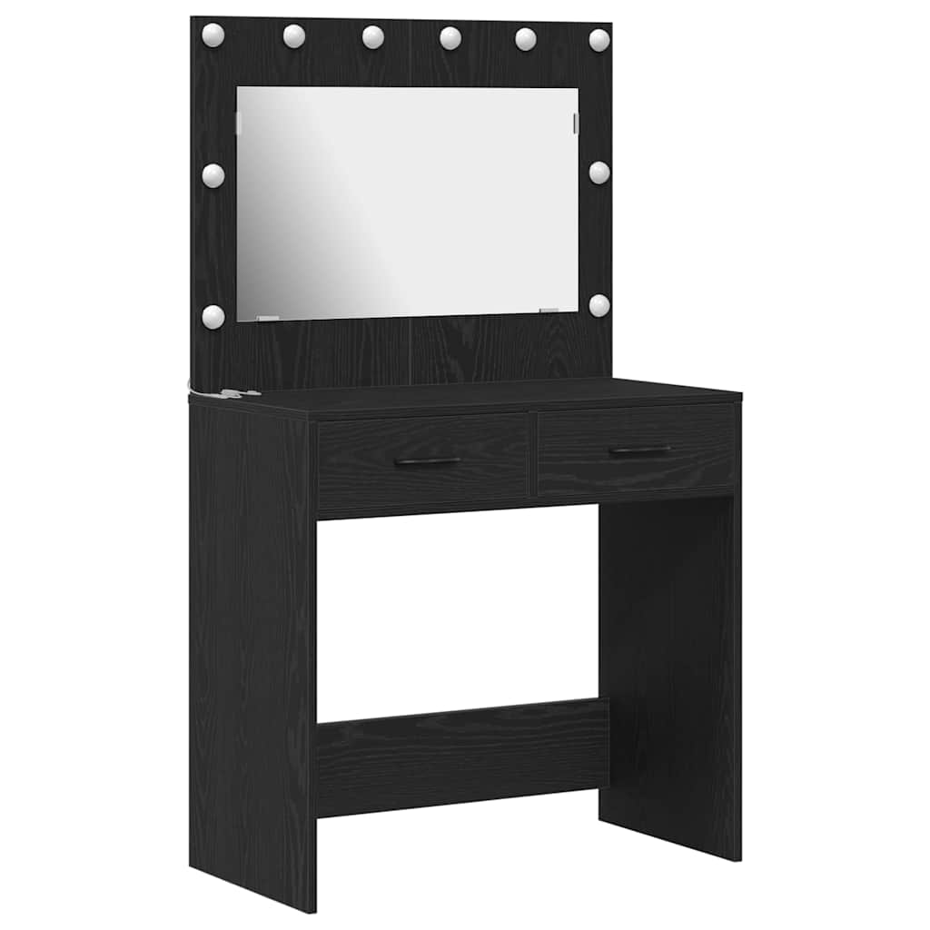 Klædeskab Sort eg 78,5 x 41 x 135 cm Konstrueret træ