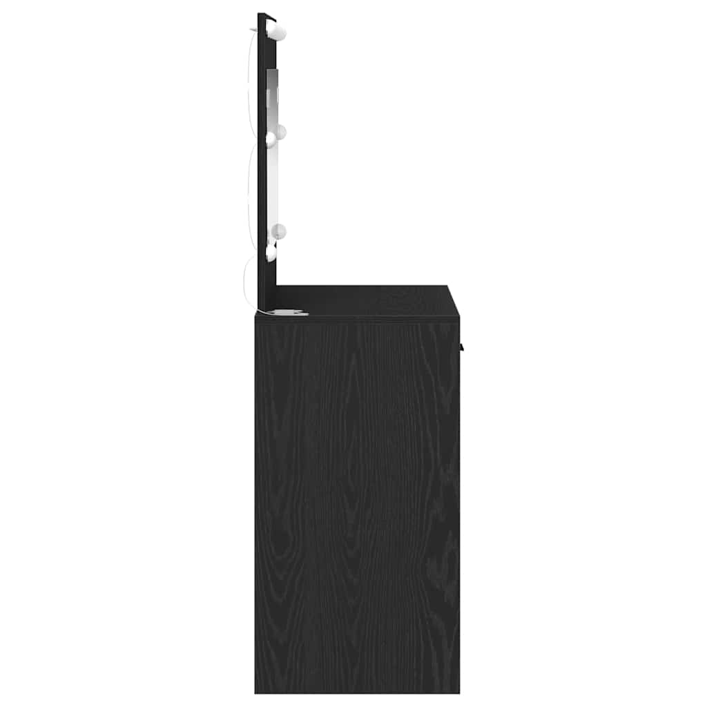 Klædeskab Sort eg 78,5 x 41 x 135 cm Konstrueret træ