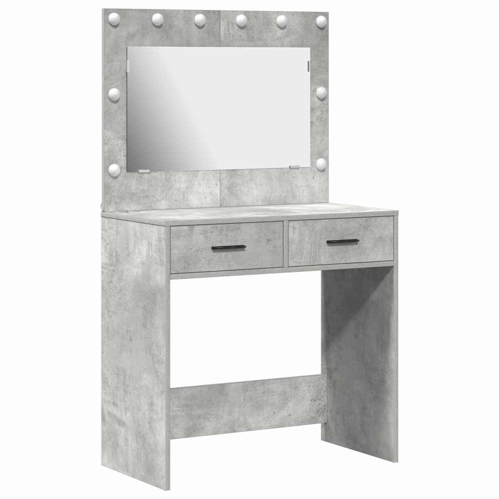 Klædeskab Beton Grå 78,5 x 41 x 135 cm Konstrueret træ