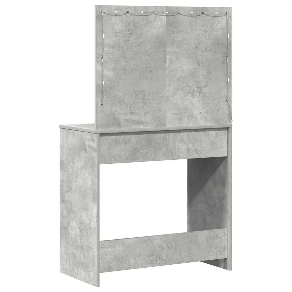 Klædeskab Beton Grå 78,5 x 41 x 135 cm Konstrueret træ
