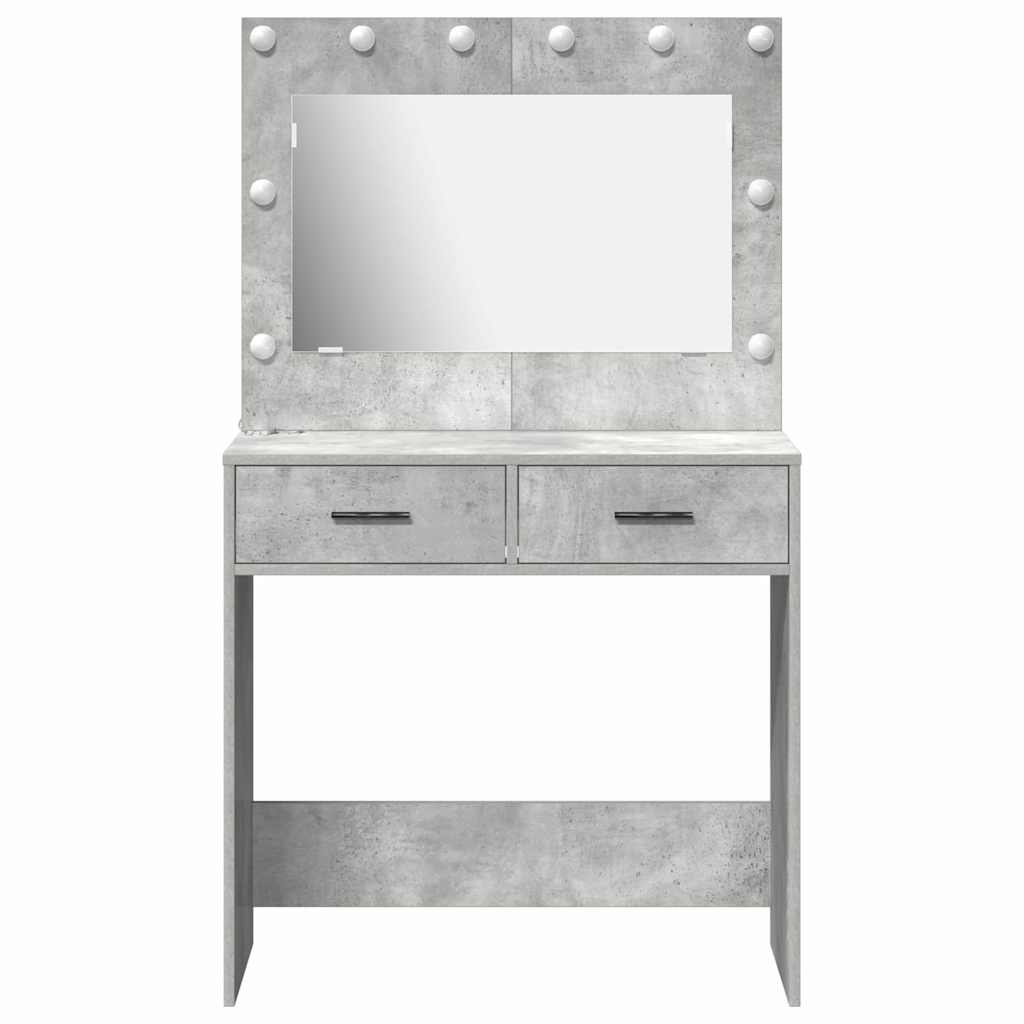 Klædeskab Beton Grå 78,5 x 41 x 135 cm Konstrueret træ