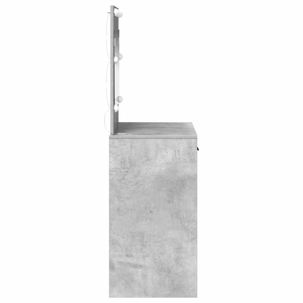 Klædeskab Beton Grå 78,5 x 41 x 135 cm Konstrueret træ