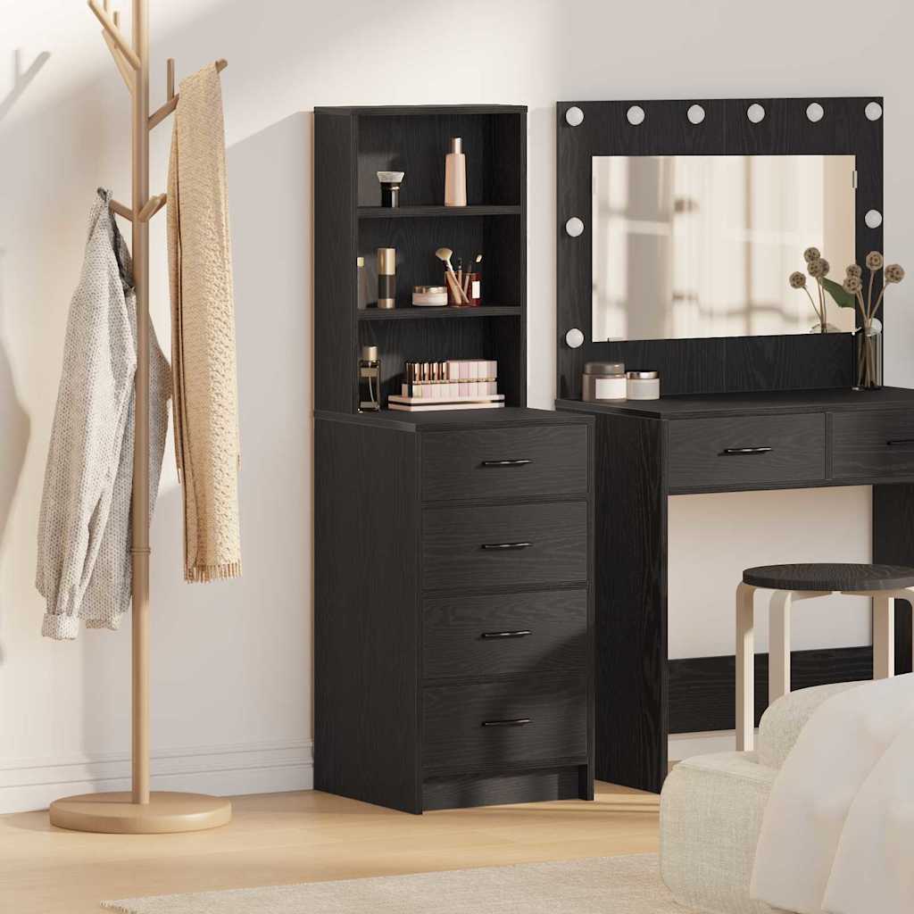 Highboard Sort eg 40 x 41 x 135 cm Konstrueret træ