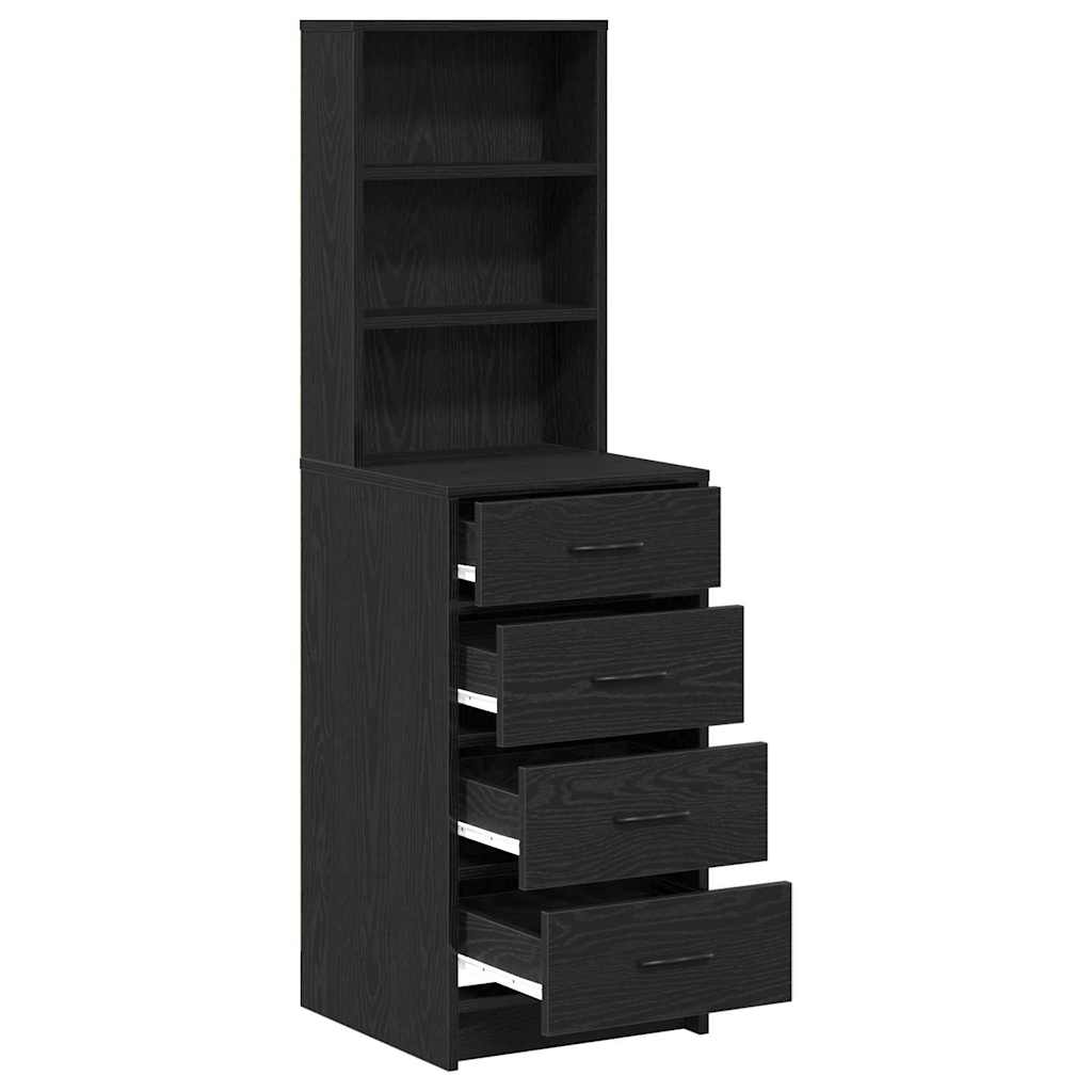 Highboard Sort eg 40 x 41 x 135 cm Konstrueret træ