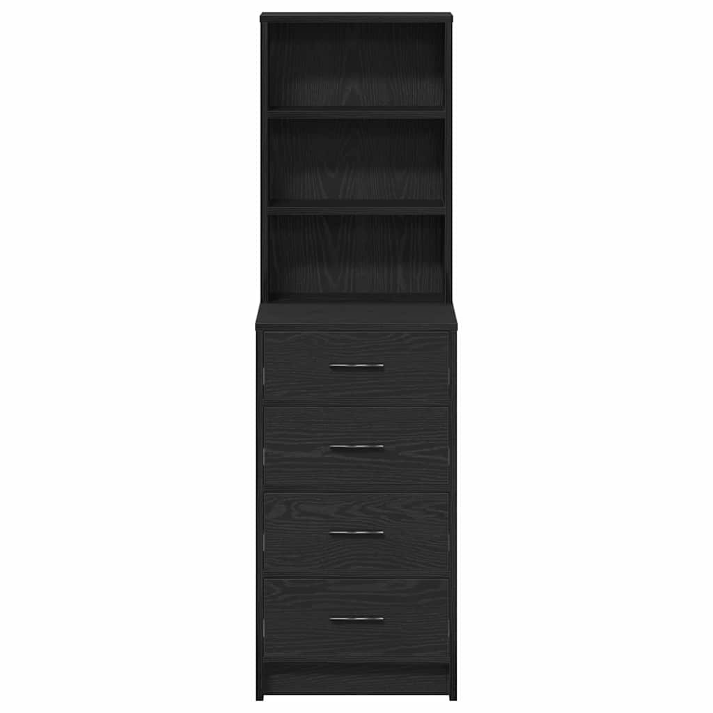 Highboard Sort eg 40 x 41 x 135 cm Konstrueret træ