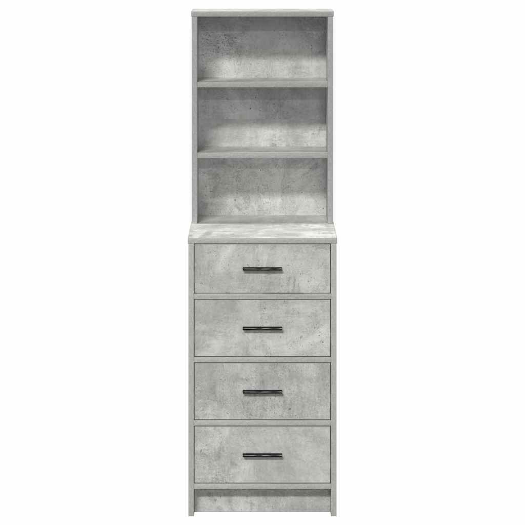 Highboard Betongrå 40 x 41 x 135 cm Konstrueret træ