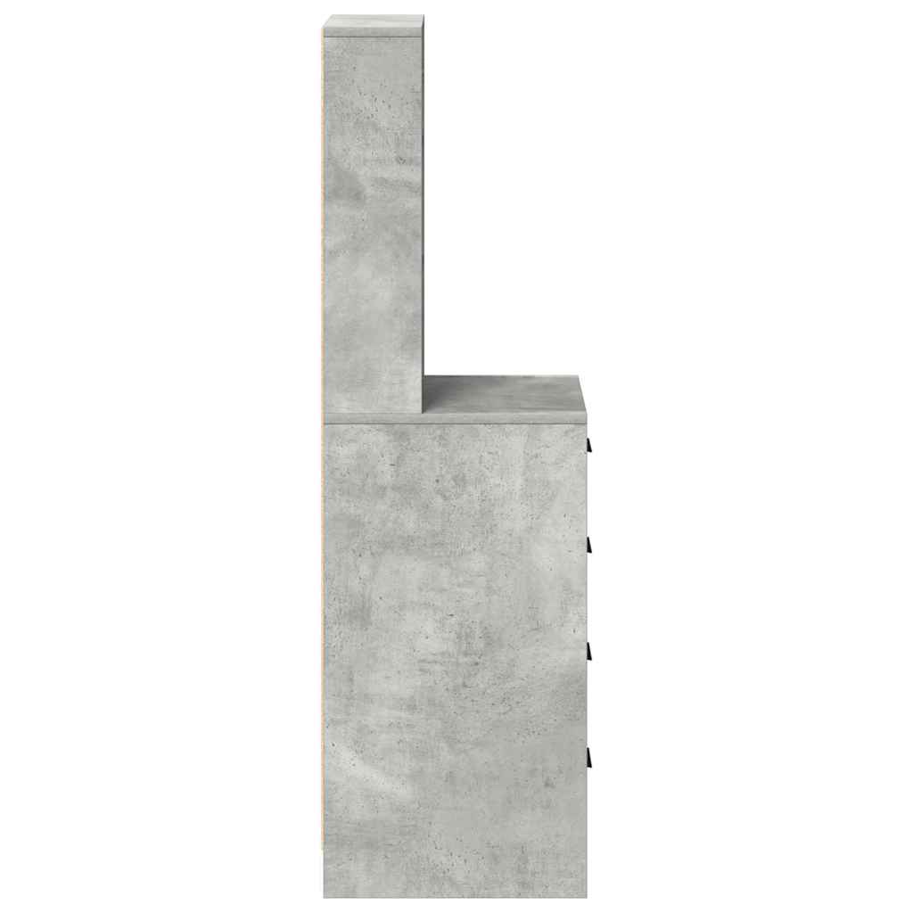 Highboard Betongrå 40 x 41 x 135 cm Konstrueret træ