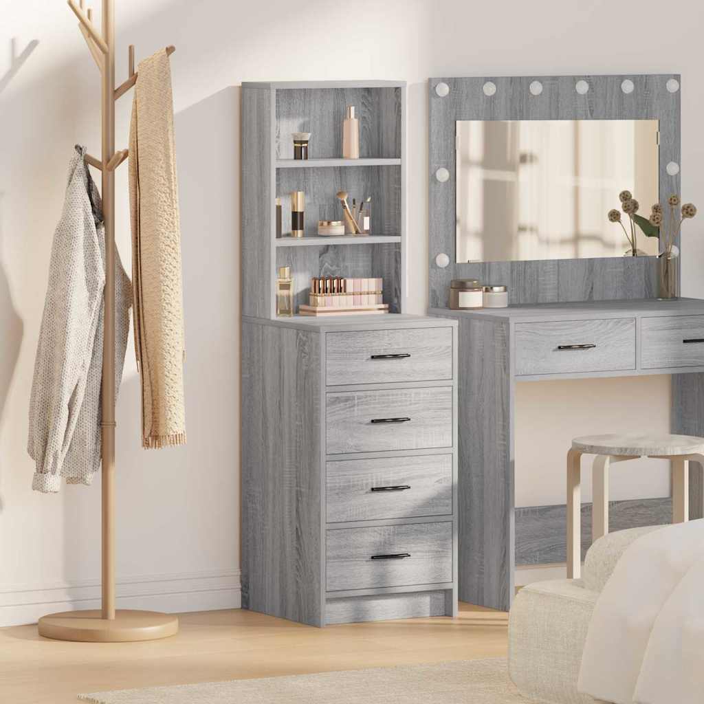 Highboard Grå sonoma-eg 40 x 41 x 135 cm Konstrueret træ