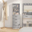 Highboard Grå sonoma-eg 40 x 41 x 135 cm Konstrueret træ