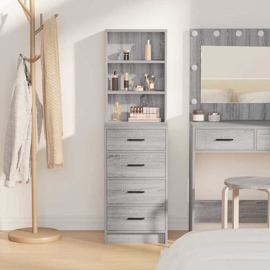 Highboard Grå sonoma-eg 40 x 41 x 135 cm Konstrueret træ