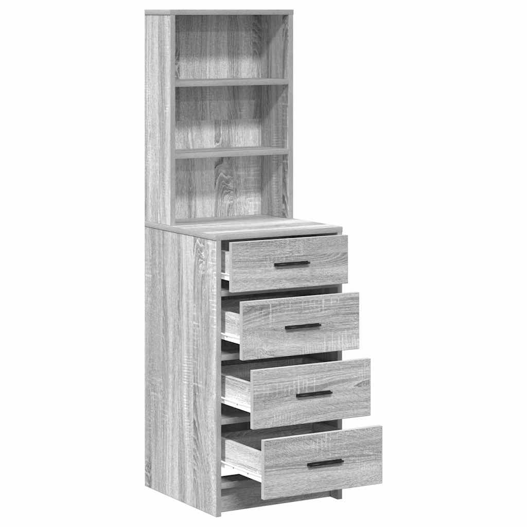 Highboard Grå sonoma-eg 40 x 41 x 135 cm Konstrueret træ