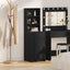 Highboard Sort eg 41 x 40 x 135 cm Konstrueret træ