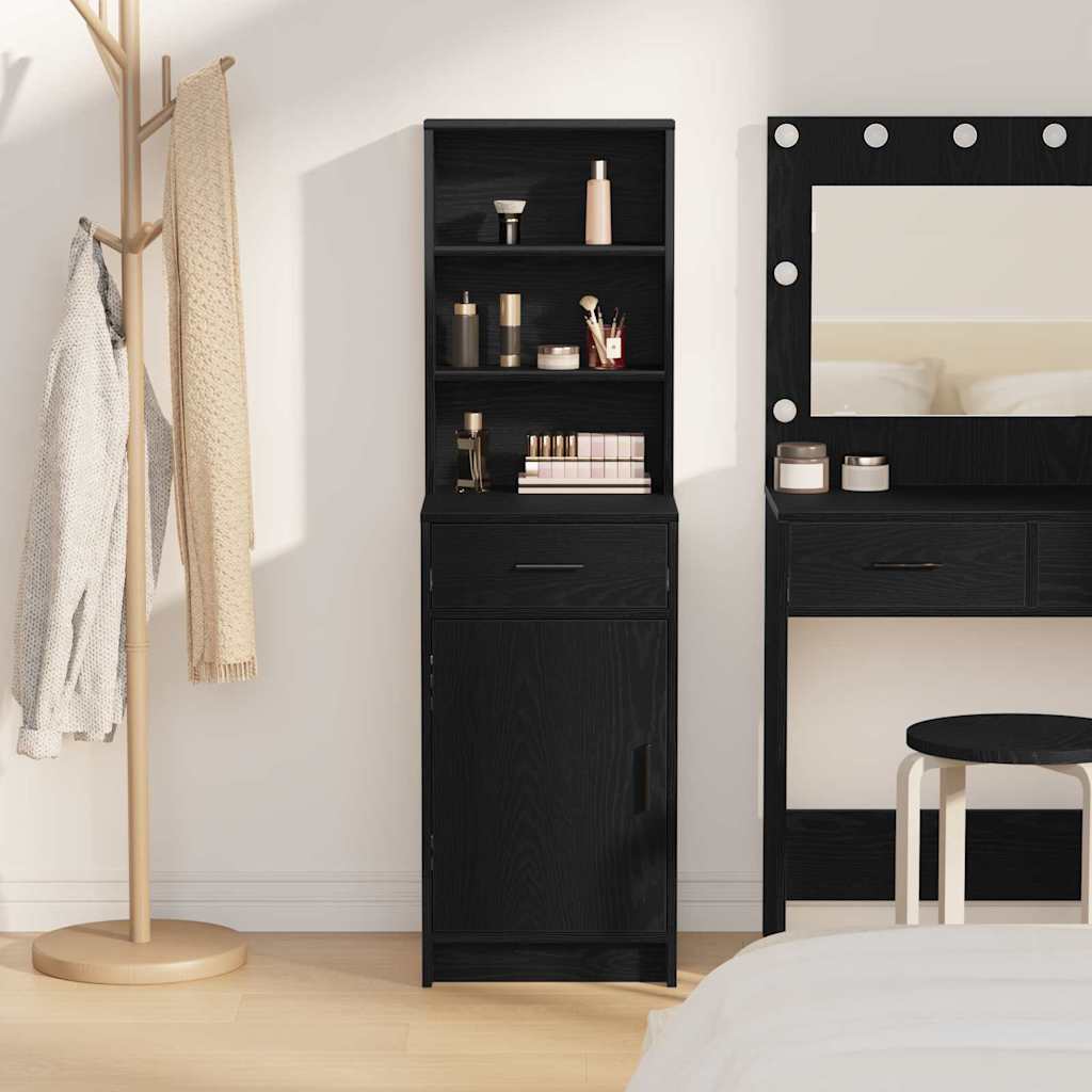 Highboard Sort eg 41 x 40 x 135 cm Konstrueret træ