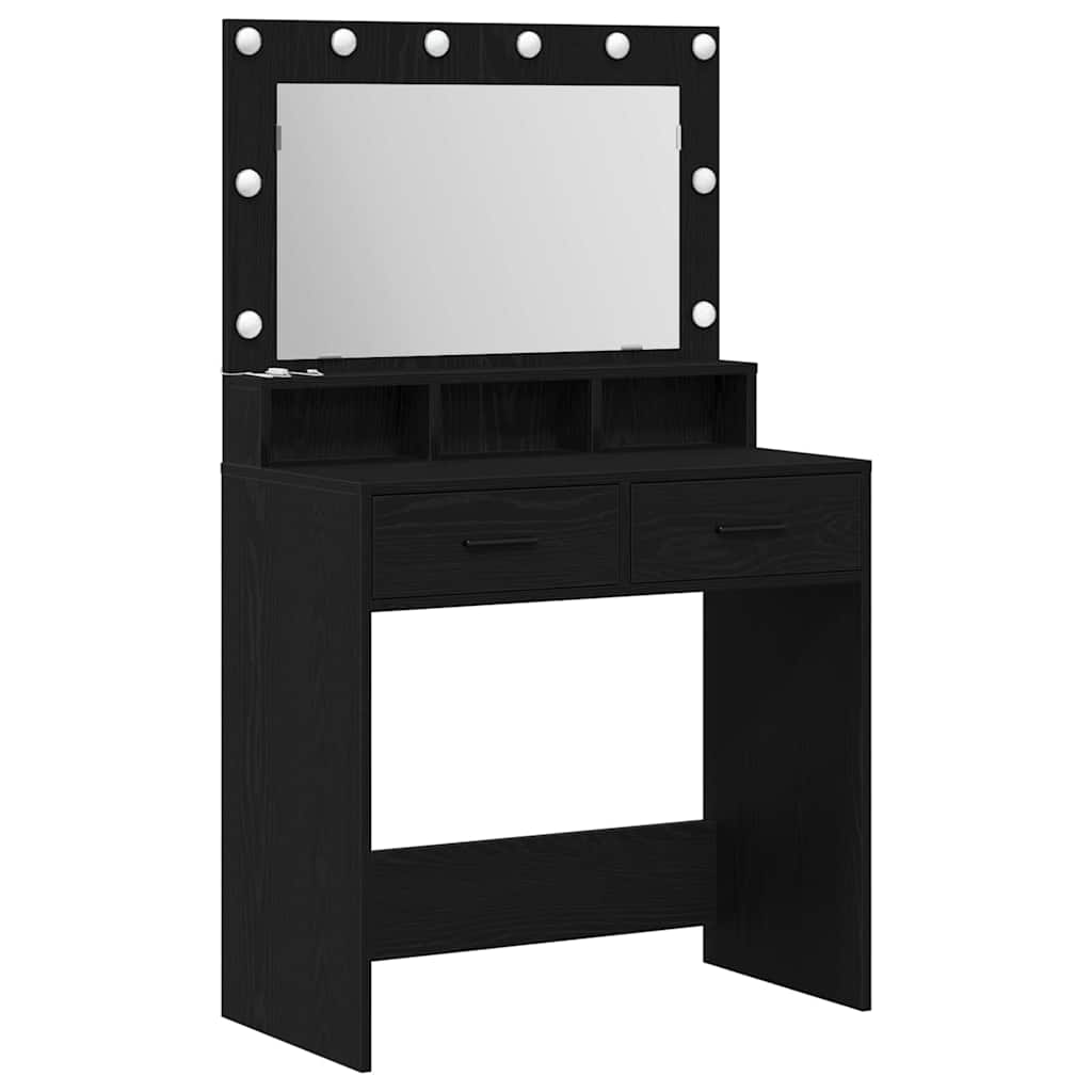 Klædeskab Sort eg 79 x 41 x 135 cm Konstrueret træ