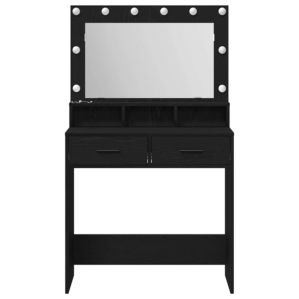 Klædeskab Sort eg 79 x 41 x 135 cm Konstrueret træ